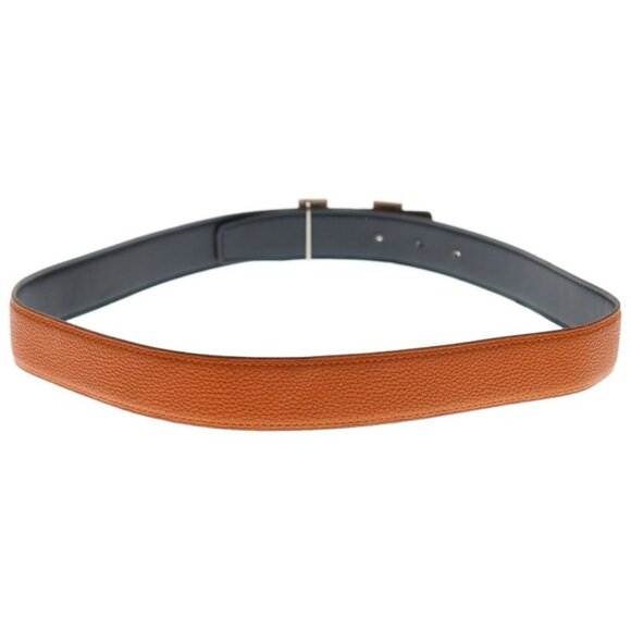 Hermes Constance Belt Orange Guilloche Silver main image 5